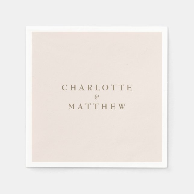 Forever Faithful Blushing Bride Wedding Cocktail Serviette (Vorderseite)