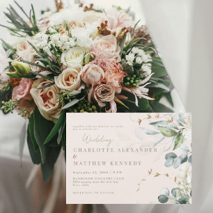 Forever Faithful Blushing Bride Wedding II Einladung