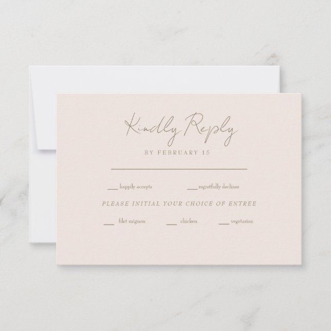 Forever Faithful Blushing Bride Wedding RSVP (Vorderseite)