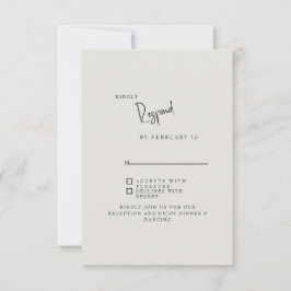 Forever Faithful Cream Simple Wedding RSVP Card