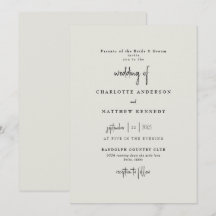 Forever Faithful Cream Wedding II Einladung