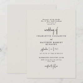 Forever Faithful Cream Wedding III Einladung