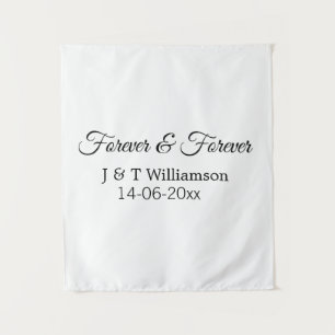 Forever & Forever fügen Sie Ehegatten Datum Liebe  Wandteppich