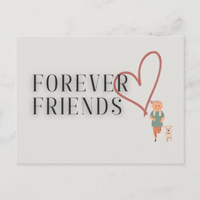 Forever Friends: Dog Postcard Postkarte (Vorderseite)