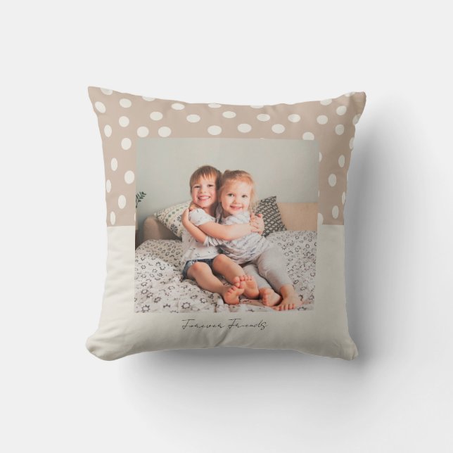 Forever Friends Keepake Foto und Polka Dots Kissen (Vorderseite)