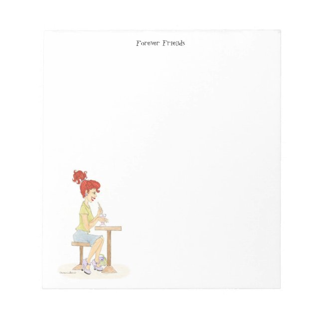 Forever Friends Soda Girl Notizblock (Vorderseite)
