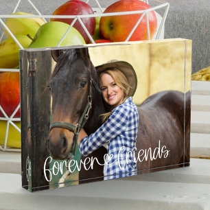 Forever Friends Süße Liebe Herz-Typografie Fotoblock