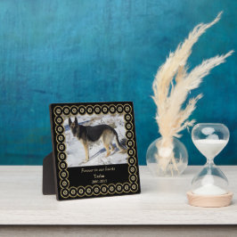 Forever Gold Frame PET Memorial Template Fotoplatte