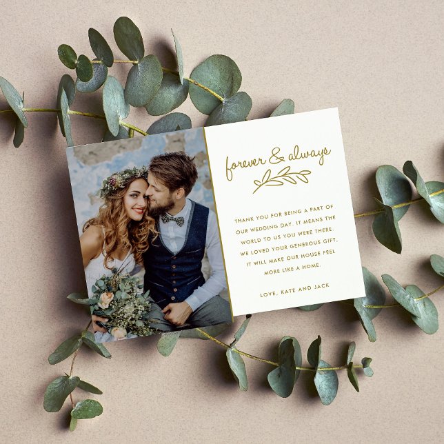 Forever Gold Photo Mariage Merci (Créateur téléchargé)