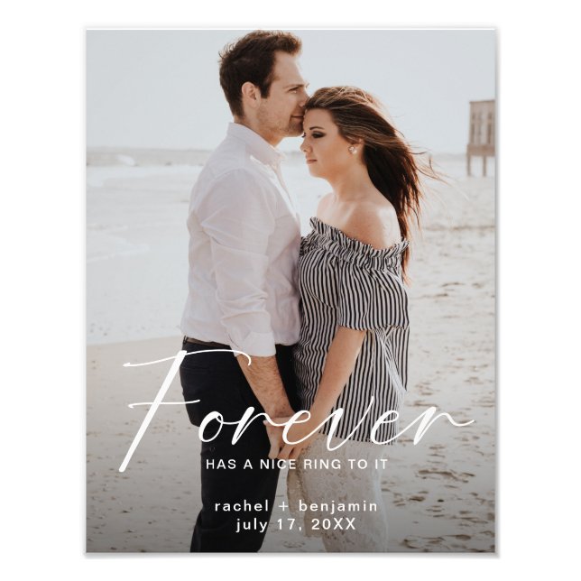 Forever hat eine schöne Ring-Foto-Verlobung Modern Fotodruck (Vorne)