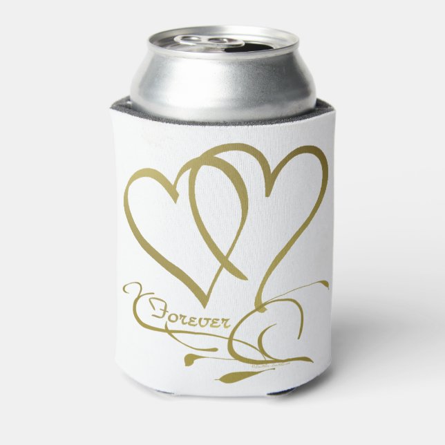 Forever Hört Gold auf Weiß Dosenkühler (Kanne Rückseite)