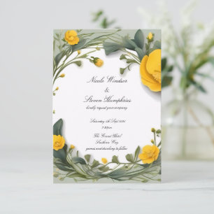 Forever in Bloom Buttercup Hochzeit Einladung