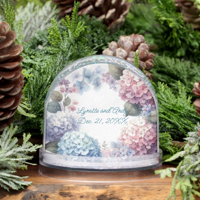 Forever in Bloom Hydrangea Keepsake Schneekugeln (Winter)