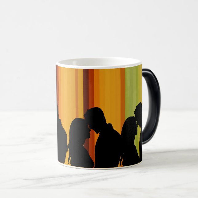 Forever in der Liebe: Romantische Couple Silhouett Verwandlungstasse (VorderseiteRechts)