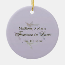 Forever in Liebe Hummingbird Theme Keramik Ornament
