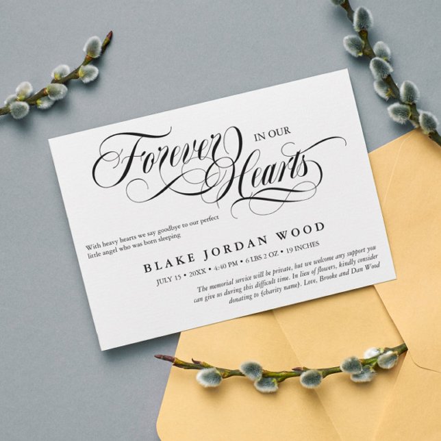 Forever In Our Hearts Baby Memorial Ankündigung (Von Creator hochgeladen)