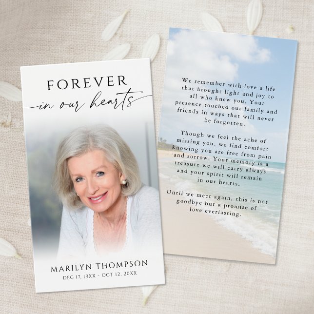 Forever in Our Hearts Beach Memorial Cards (Von Creator hochgeladen)