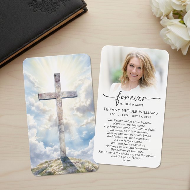 Forever in Our Hearts Christian Prayer Cards (Von Creator hochgeladen)