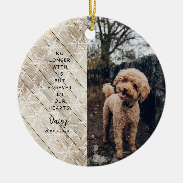 Forever In Our Hearts Christmas Photo Keramik Ornament (Vorne)