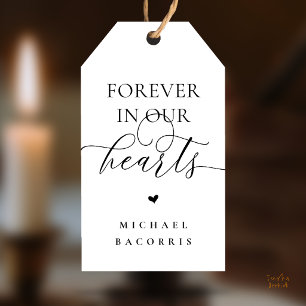 Forever in Our Hearts Gedenkkerze Favor benutzerde Geschenkanhänger