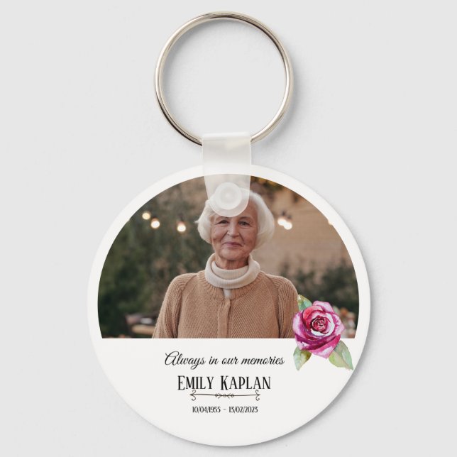 Forever in Our Hearts: Memorial Gift Schlüsselanhänger (Vorderseite)