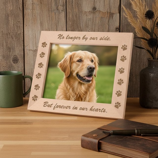 Forever In Our Hearts Memorial Pet Photo Geätzte Rahmen (Forever In Our Hearts Memorial Pet Photo Engraved Frames)
