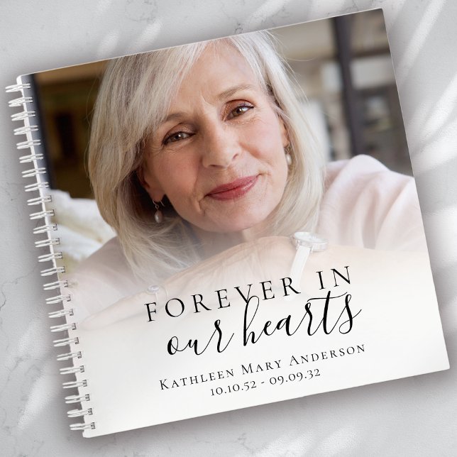 Forever in Our Hearts Photo Funeral Livre d'or (Créateur téléchargé)