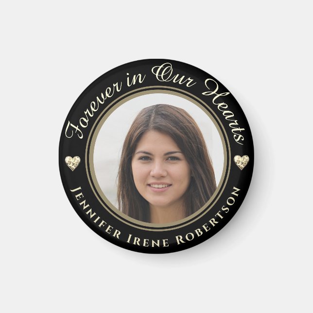 Forever in Our Hearts Photo Remembrance Magnet (Vorne)