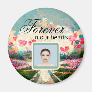 Forever in unserem Hearts Foto Memorial Magnet