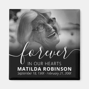 Forever in unserem Hearts Memorial Foto Magnet