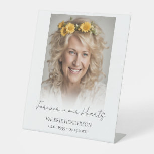 Forever in unserem Hearts Memorial Foto Sockelschild
