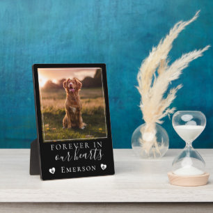Forever in unserem Herz Foto Hund-Gedenkstätte Fotoplatte
