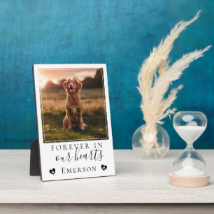 Forever in unserem Herz Foto Hund-Gedenkstätte Fotoplatte
