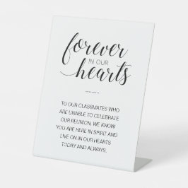 Forever in unserer Hearts Memorial Class Wiederseh Sockelschild