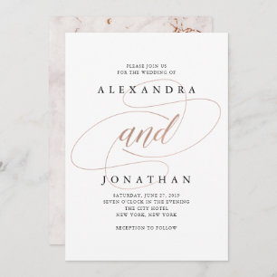 Forever joint   Invitation de mariage élégante