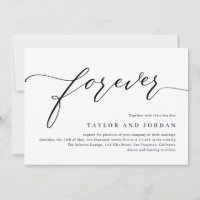 Forever Love EDITABLE FARBE Hochzeit Einladung