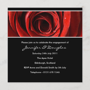 Forever Love Fiançailles Invitation - noir