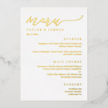 Forever Love FOIL Modern Wedding Menu Card Folieneinladung<br><div class="desc">Fügen Sie Ihrem besonderen Tag eine Touch schimmernder Eleganz hinzu mit echten Folienkarten. Besuchen Sie unsere Website unter www.berryberrysweet.com für stilvolle Schreibwaren-Designs und personalisierte Geschenke.</div>