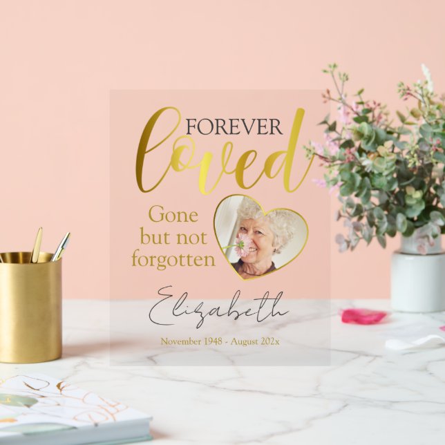 Forever Love Foto Memorial Keepake Acrylschild (Hochzeit)