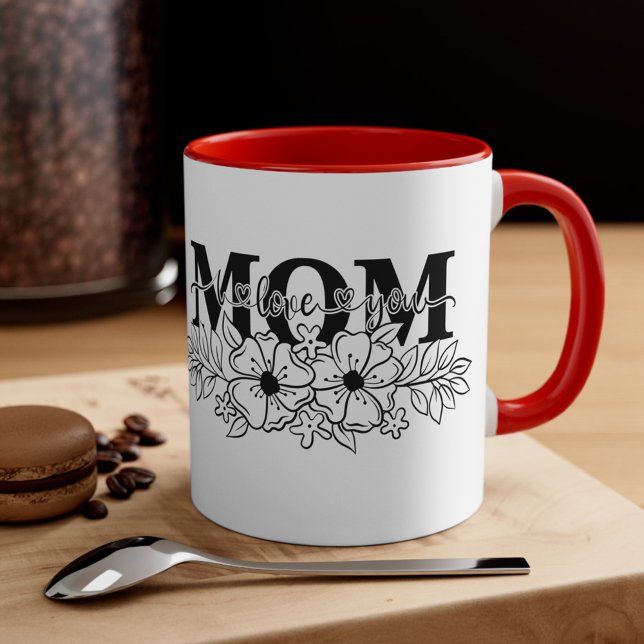 Forever Love - Maman personnalisée Café Mug (I Love You MOM Personalized Motherday Mug)