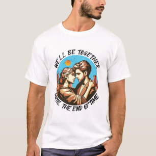 Forever Love Men White T-Shirt