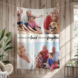 Forever Love Niemals vergessen 4 Foto Memorial Fleecedecke