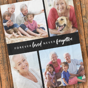 Forever Love Niemals vergessen 4 Foto Memorial Fleecedecke