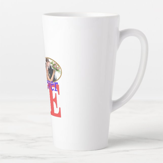 "Forever Love" Personalisierte Foto Tasse (Rechts)