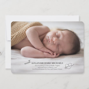 Forever Love Photo Adoption Faire-part