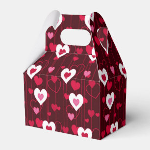 Forever Love Red Hearts Gable Geschenkschachtel