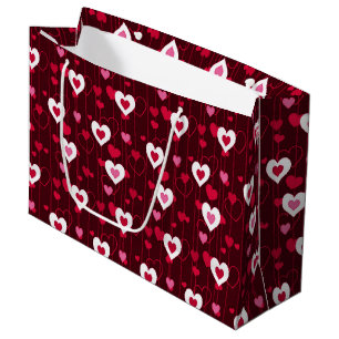Forever Love Red Hearts Große Geschenktüte