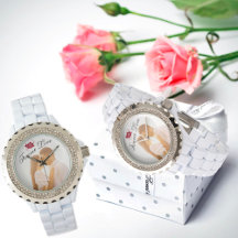 Forever Love Rote Rose Eleganter Weißer Kristall