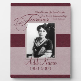 Forever Loved Custom Memorial Fotoplatte