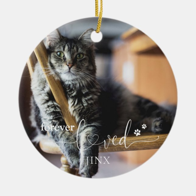 Forever Loved Pet Loss Keepake Keramik Ornament (Vorne)